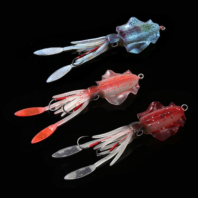 squid jigs fishing glow jig east coast/west coast puget sound 6pcs